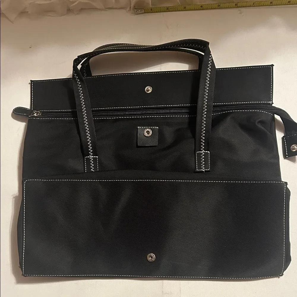 Maxx New York Black Tote with White Accents